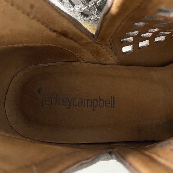 Jeffrey Campbell Taggart Boot Bootie Suede Gray Cut Out Pointed Western … - Picture 6 of 7
